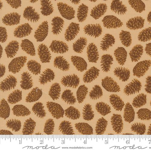 Autumn Forest Pinecones Cotton Fabric - Sand 14124 12