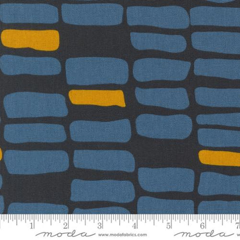 Urban Whisper Brick Mochi Linen Cotton Fabric - Navy 11653 21L