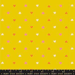 Best Day Ever Hearts Cotton Fabric - Golden Hour RS0091 17