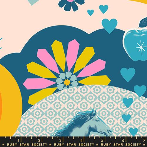 Best Day Ever Cotton Fabric - Teal RS0103 14