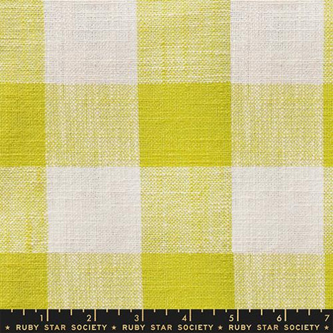 Sunshine Checker Toweling 16" Cotton Fabric - Citron RS4140 12