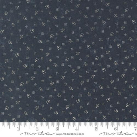 Bluebirds Nest Square Up Cotton Fabric - Blue 9804 14