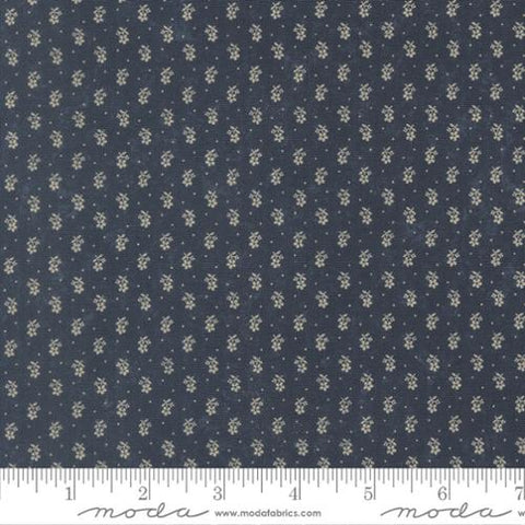 Bluebirds Nest Tiny Buds Cotton Fabric - Blue 9805 14