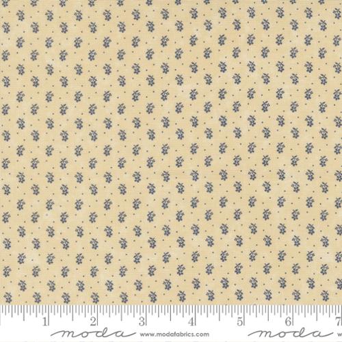 Bluebirds Nest Tiny Buds Cotton Fabric - Tan 9805 21