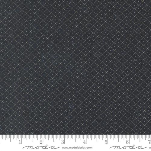 Bluebirds Nest Check It Cotton Fabric - Blue 9808 14