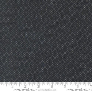 Bluebirds Nest Check It Cotton Fabric - Blue 9808 14
