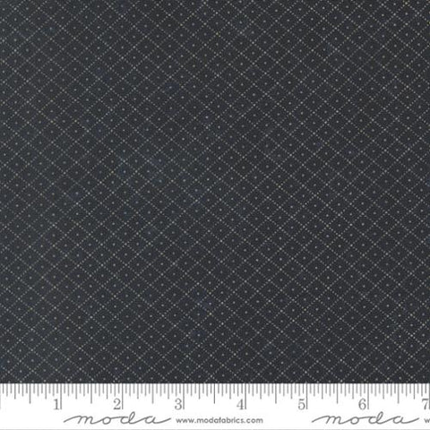 Bluebirds Nest Check It Cotton Fabric - Blue 9808 14