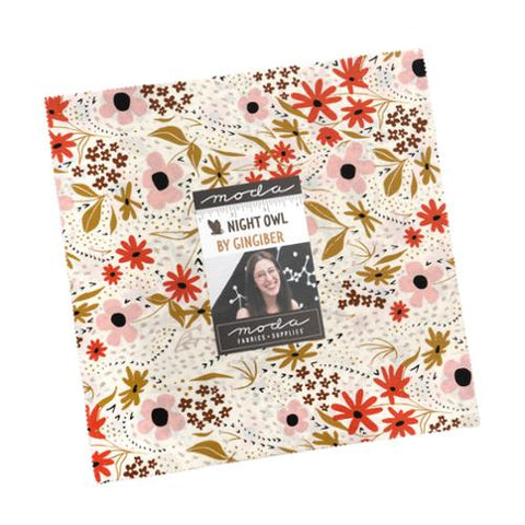 Night Owl by Gingiber Cotton Fabric Layer Cake