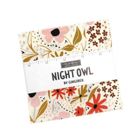 Night Owl by Gingiber Cotton Fabric Charm Pack