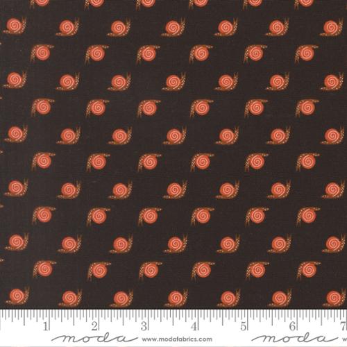 Night Owl Snail Cotton Fabric - Midnight 48427 24