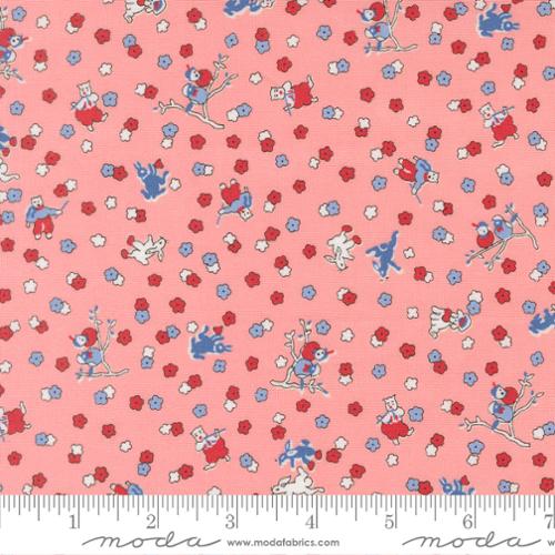 30s Playtime Frolicking Friends Cotton Fabric - Petal 23373 13