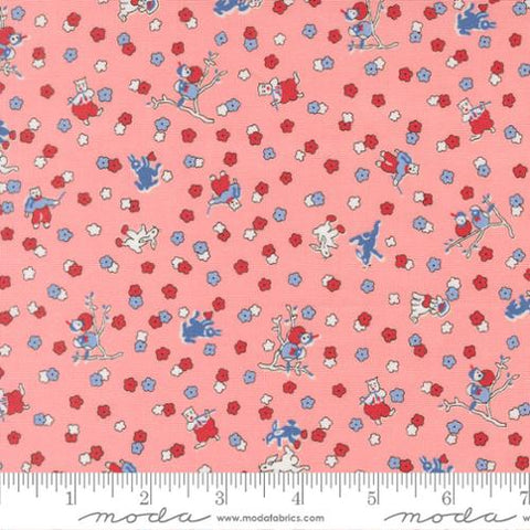 30s Playtime Frolicking Friends Cotton Fabric - Petal 23373 13