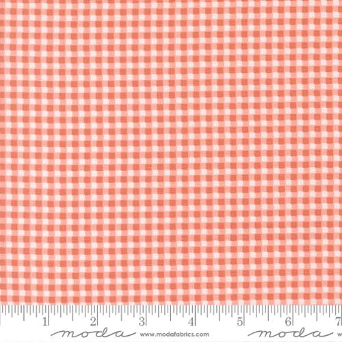 Sunbonnet Mini Gingham Cotton Fabric - Coral 31769 32