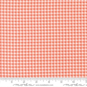 Sunbonnet Mini Gingham Cotton Fabric - Coral 31769 32