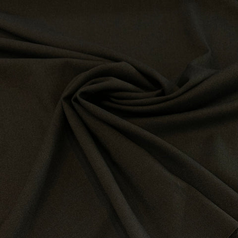 Wool Suiting Fabric - Dark Brown Heather