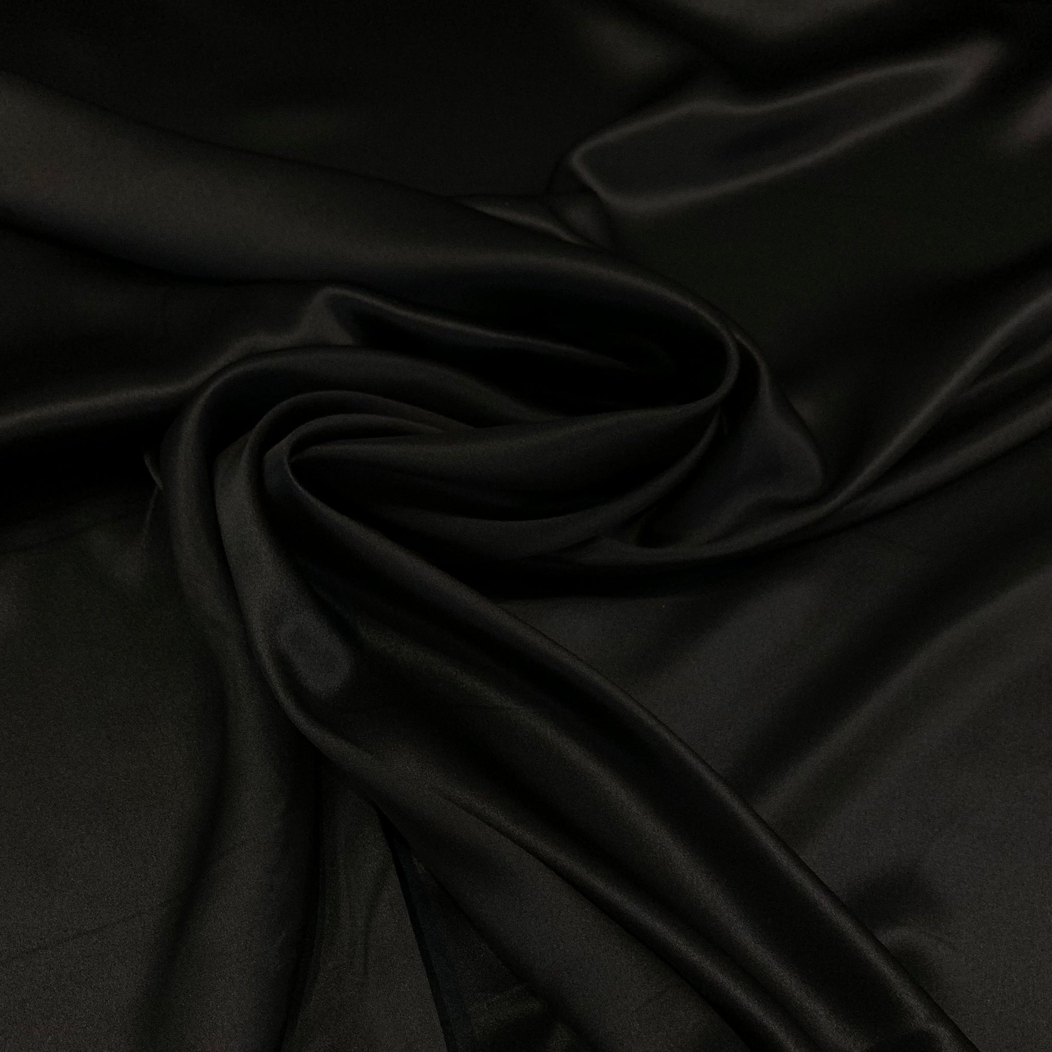 Silk Charmeuse Fabric - Black