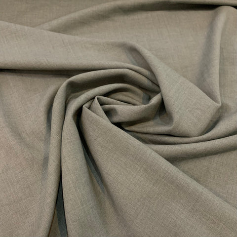 Wool Suiting Fabric - Medium Grey