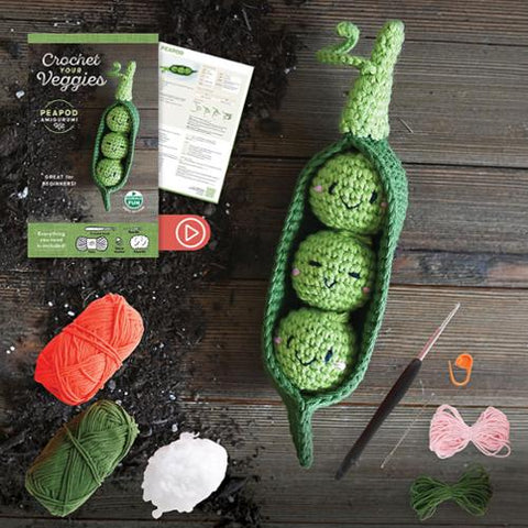 Crochet Your Veggies Peapod Kit