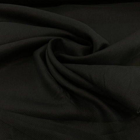 Midweight Textured Linen Fabric - Black