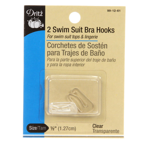 Dritz Swimsuit and Bra Hook Clear 1/2in