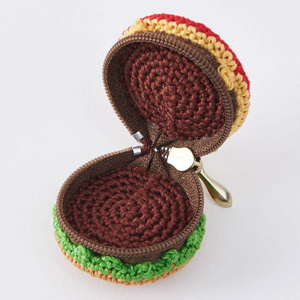 Tiny Pouch Crocheted Hamburger