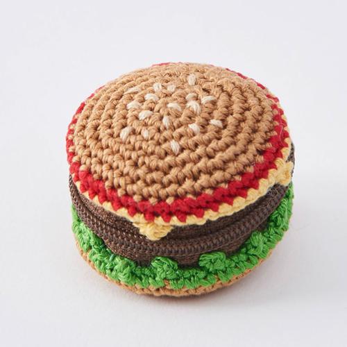Tiny Pouch Crocheted Hamburger