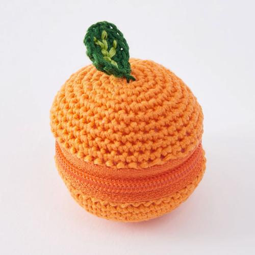 Tiny Pouch Crocheted Orange
