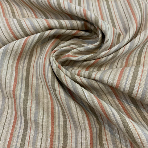 Pastoral Stripes Midweight Linen Fabric - Neutrals