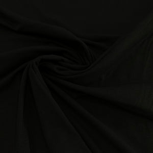 Linen Cotton Jersey Fabric - Black