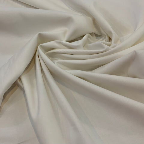 Mini Wale Cotton Corduroy Fabric - White