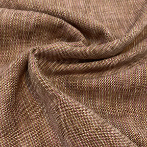 Woven Linen Suiting - Orange Brown Peach