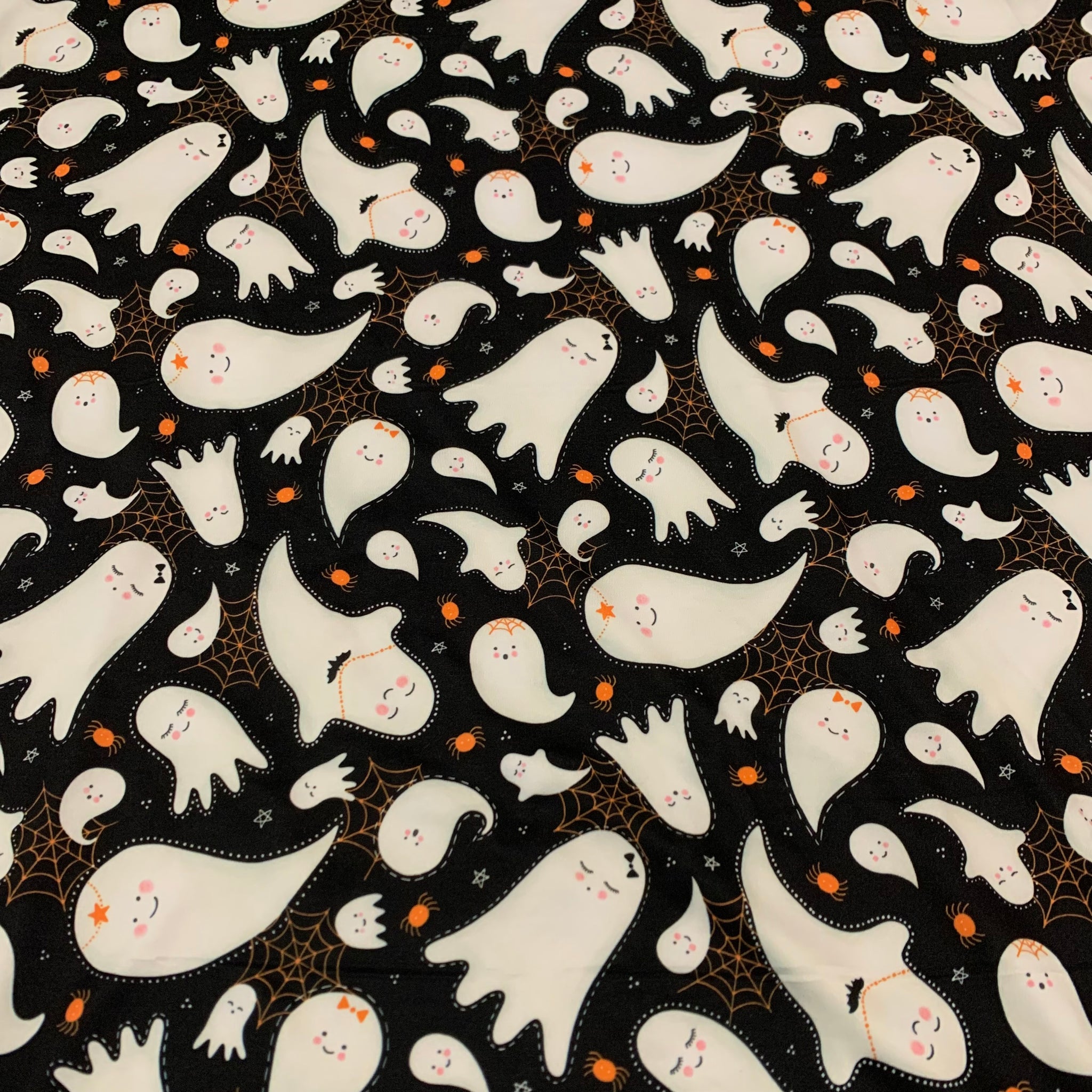 Ghosts Double Brushed Poly Jersey Fabric