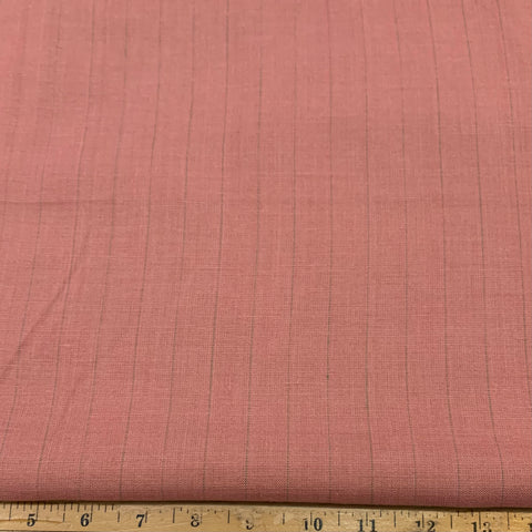 Pastoral Stripes Midweight Linen Fabric - Dusty Rose