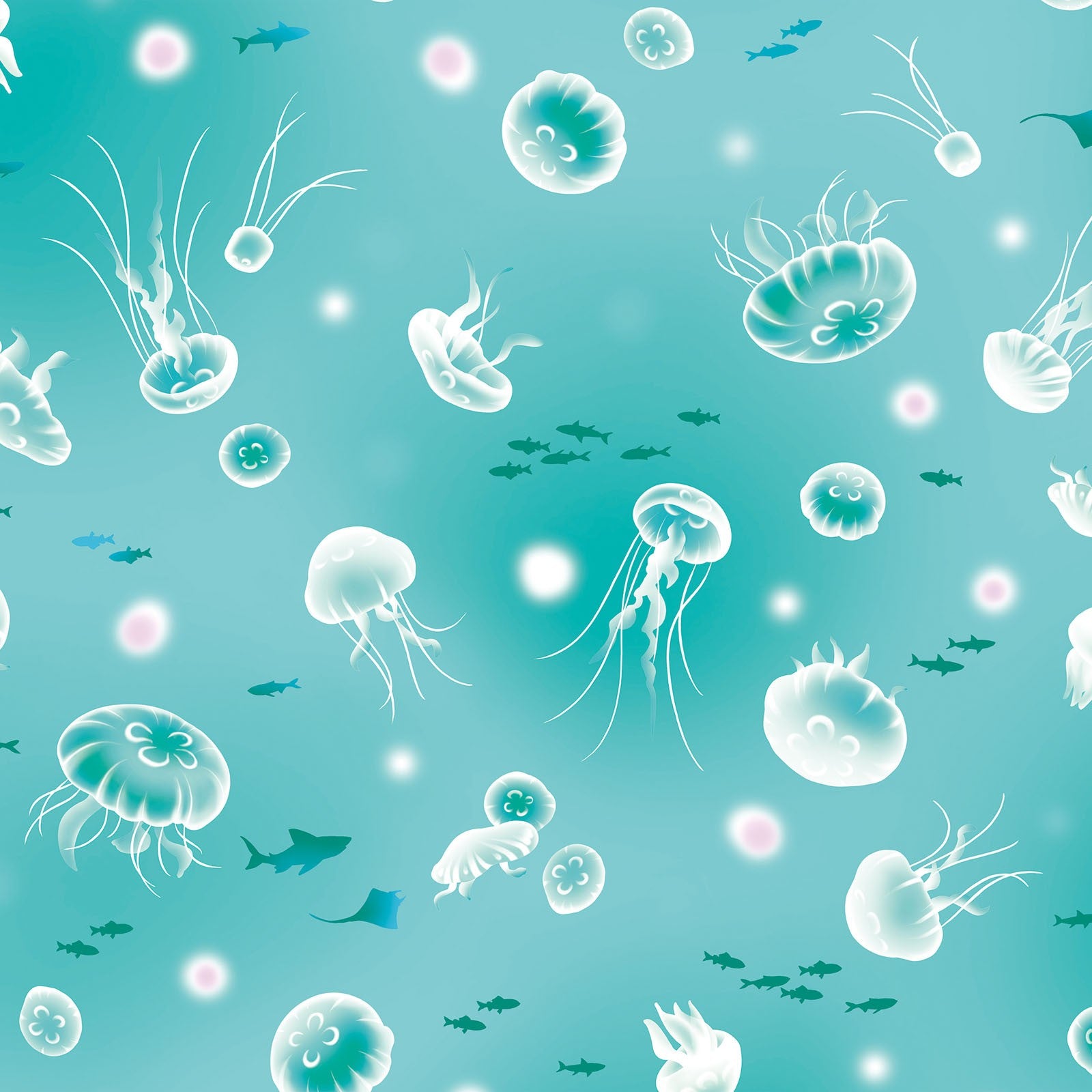 Codd-Neck Bottle & Jellyfish Cotton Oxford Fabric