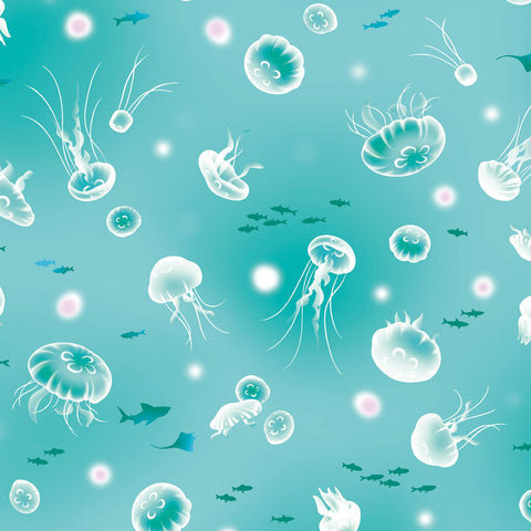 Codd-Neck Bottle & Jellyfish Cotton Oxford Fabric