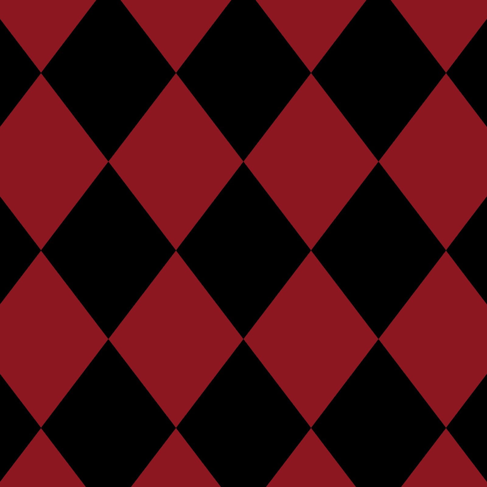 Diamond Cotton Oxford Fabric - Black and Red