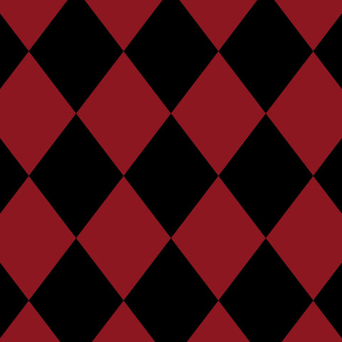 Diamond Cotton Oxford Fabric - Black and Red