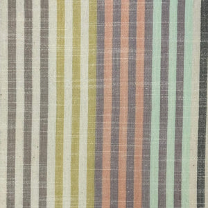 Cabana Stripes Cotton Fabric - Celery