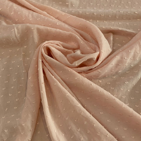 Rayon Clip Dot Fabric - Pink
