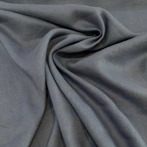 Mid Weight Linen Fabric - Steel Blue