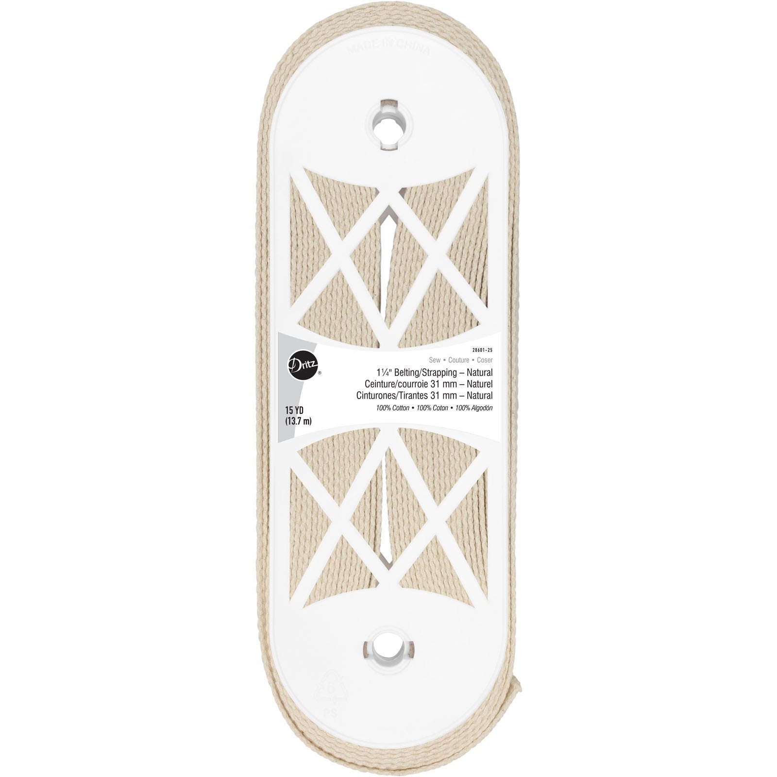Dritz Cotton Belting/Strapping 1.25" - Natural
