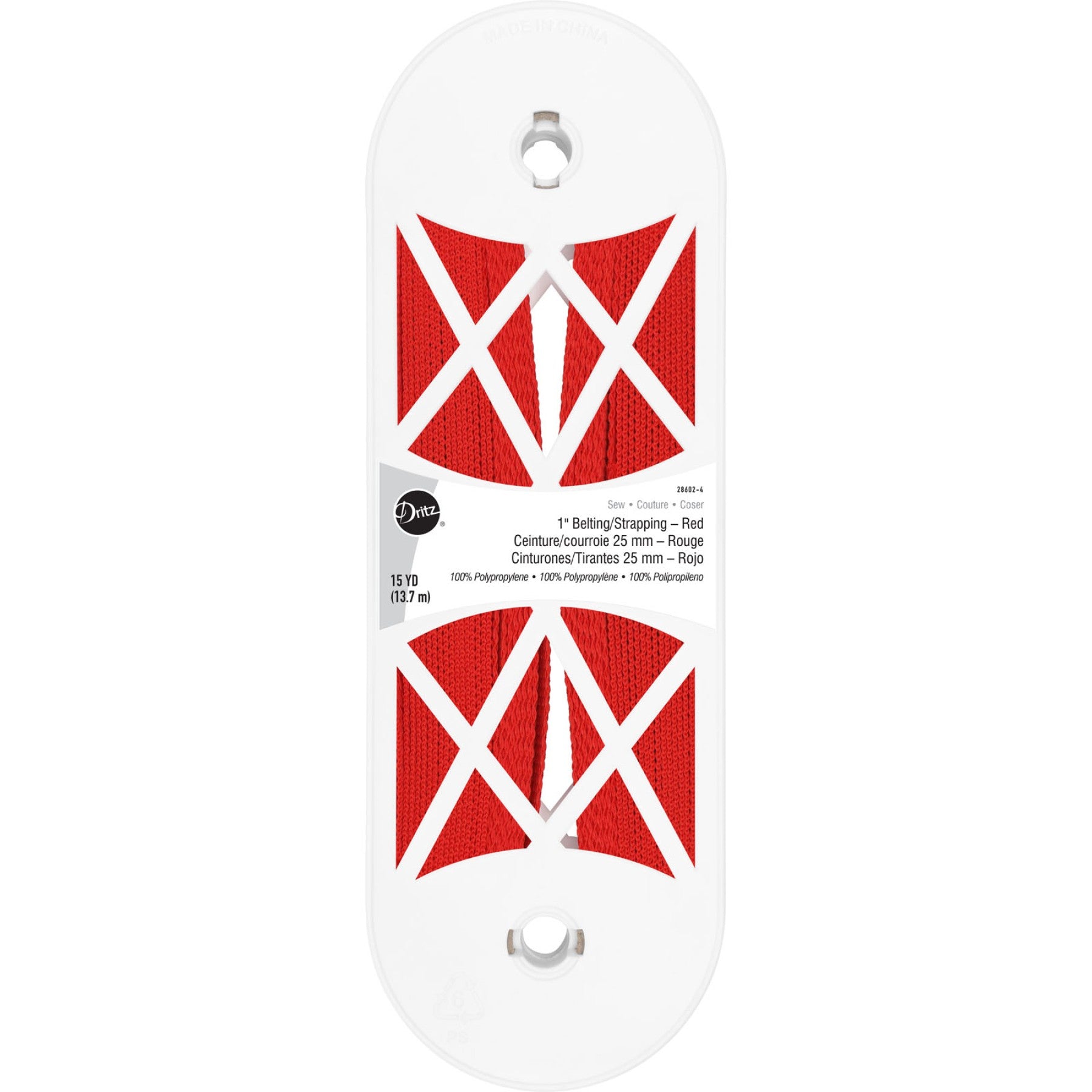 Dritz Polyester Belting/Strapping 1" - Red