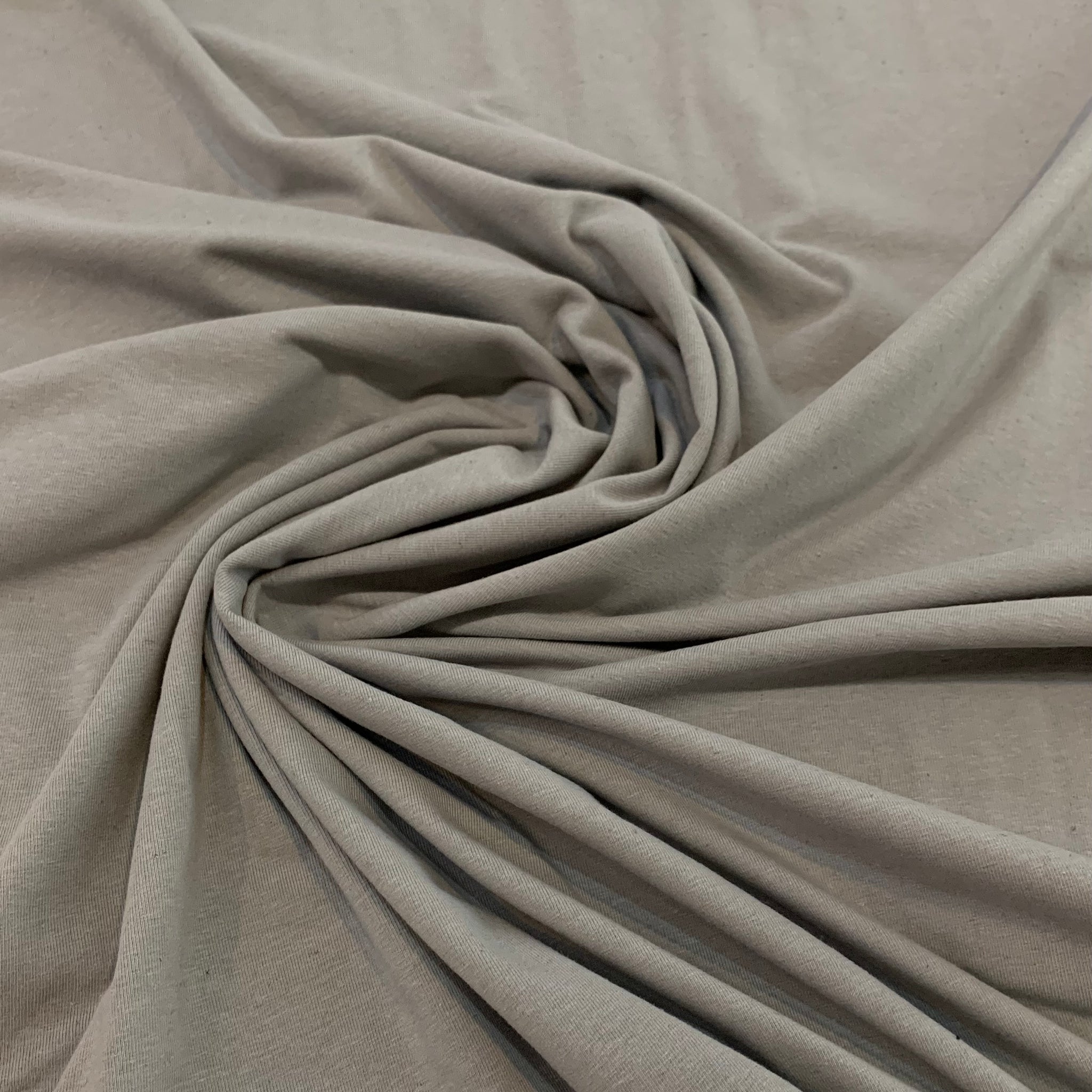 Linen Cotton Jersey Fabric - Grey