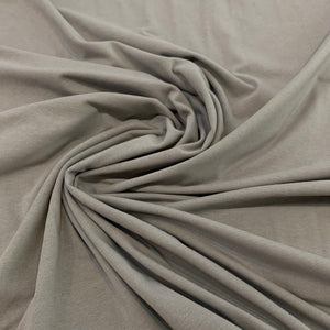 Linen Cotton Jersey Fabric - Grey