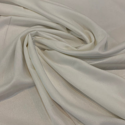 Linen Rayon Blend Fabric - White