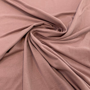 Linen Cotton Jersey Fabric - Mauve