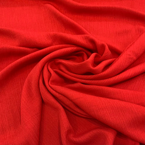 Rayon Crepon Fabric - Red