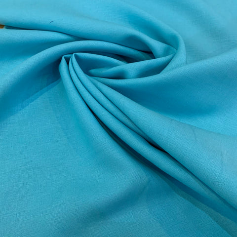 Midweight Linen Fabric - Robins Egg Blue