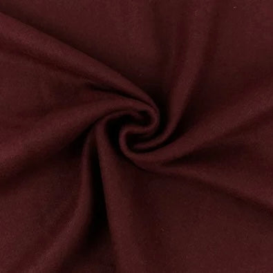 Wool Blend Melton Coating Fabric - Mahogany