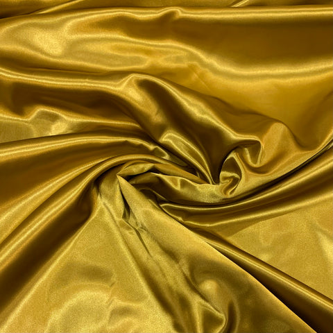 Meteor Satin Fabric - Shiny Antique Gold